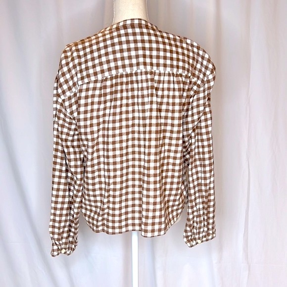 GAP Flannel Double Button Long Sleeve Top size medium - Picture 8 of 12